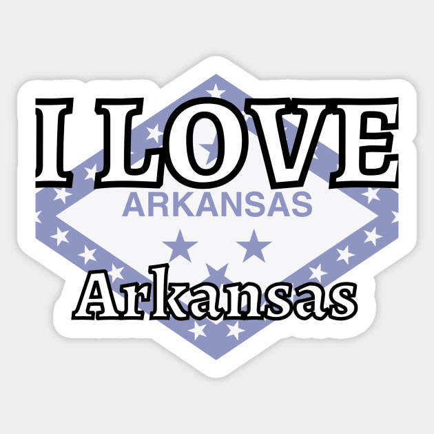 I LOVE Arkansas | Arkensas County Sticker by euror-design